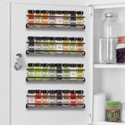 4 Packs Kitchen Spice Rack Organizer Storage Shelf Cabinet Jar Holder Wall Mount