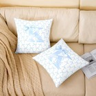 Cartoon Bowknot Kids Throw Pillow Cover blue Bow Tie Letter K Knot Princess D   
