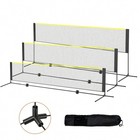 Fun Portable 14ft Adjustable Badminton Volleyball Net Set Outdoor Backyard Toy