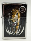 Vintage 2008 Barrett Smythe Midnight Terror Tiger Chrome Zippo Lighter New B4