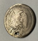  b  1875-s Seated Liberty Twenty Cent Piece Circulated Condition Squared Holed