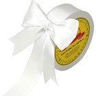 Double Face White Satin Ribbon 1-1 2 Inch X 50 Yards Polyester White Ribbon F   