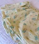 Vintage 1960 s Handmade Yellow Baby Crib Skirt Dust Ruffle 16  Drop Nursery