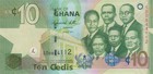 Ghana 10 Cedis  06 03 2013  - Big Six bank Of Ghana p39d  B147d Unc
