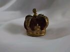 Vintage 1930s Pin Cushion Cornation Crown Velvet And Embosssed Metal