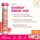 Zipfizz Daily Energy Drink Powder  Pink Grapefruit  20 Pack   3-in-1 Sustained E