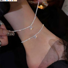 Shining Cubic Zirconia Chain Anklet For Women Fashion Silver Color Ankle Bracele