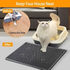Cat Litter Mat Trapping Honeycomb Double Layer Design Waterproof 24x15    black 