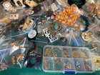 Vintage To Modern Jewelry Lot 5 Lbs  202 Pcs Rhinestone Ring Neck  Wearable  11