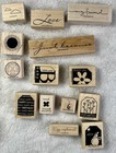 Stampin Up Rubber Stamp Mixed Loose Lot Early 2000 s