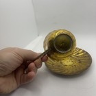 Beautiful Vintage Solid Brass Tea Cup   Saucer