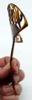Vintage Celluloid  Hair Comb Faux Tortoise Shell  Fan   Fruit Design