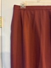 Vintage Nwt Bleyle Women s Bordeaux Midi Lined Crepe Skirt Usa Made Size 16