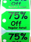    2 Day Sale       Roll Of 500  75  Off  Price Labels Tags Stickers Retail Store