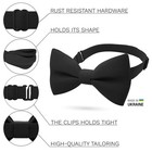 Pre-tied Clip-on Bowties For Men   Boys   Solid Color Formal Wear Accessories