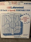 Vintage 20    Lakewood 3-speed White Box Fan  Model 200 i With Original Box