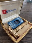 1955 Gillette Gold Diplomat Tto De Safety Razor Set  Original Case