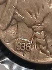 1936 F Indian Head Buffalo Nickel Enlarged Date Ddo Error