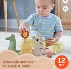 Fisher-price Wooden Stack   Sort Animals Stacking Toy 10-piece Set 12m  Nib