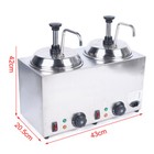 Commercial Hot Fudge Warmer Nacho Cheese Sauce Warmer W  Pump Dispenser 1600w