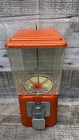 Vintage Oak Acorn 5c Gumball Machine With Plastic Globe And Key Works