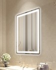 24x32   Led Bathroom Mirror Wall Vanity Mirror Dimmable Anti-fog Front Backlit