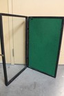 Vintage Wooden Glass-top Display Case W  Green Felt Insert     Collectibles