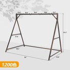 7 Ft Porch Swing Frame Rattan Heavy Duty With 4 Hanging Rings 1200 Lbs Capacity