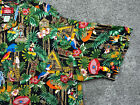 Reyn Spooner Hawaiian Shirt 3xl Disney Mickey Mouse Parrot Tiki Room Birds Mens