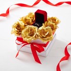 50 Pack Gold Roses Artificial Flowers Bulk  3 Inch Silk Gold Faux Flowers