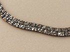 Heavy Vintage 925 Sterling Silver Textured Link Necklace 18 Inch 7 2mm
