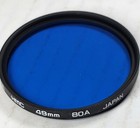 49mm Hoya 80a Hmc  Blue Glass Lens Filter 80 A Japan Multi Coated 49 Mm E-49 E49