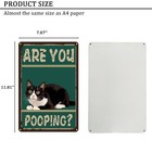 Funny Black Cat Bathroom Sign  Are You Pooping Vintage Sign