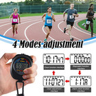 2pcs Set Digital Stopwatch Sports Counter Chronograph Date Timer Odometer Watch
