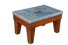 Vintage American Country Primitive Pine Step Foot Stool Handled Formica Top 19 