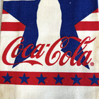 Nos Vintage 90s Coca-cola Kitchen Dish Tea Towel Cotton Linen Patriotic Usa