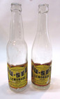 2 Vintage Devils Lake Nd Region Bottling Ju-see Lemonade Soda Bottle Paper Label