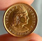 1 5 Pound 1961 Peru Gold 917 Uncirculated Exceptional Quality