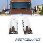 For Kenworth T680 T880 W990 Chrome Door Mirror Covers Pair Driver Passenger Side