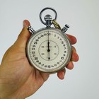 Vintage Slava Stopwatch Mechanical 2-dial Ussr Soviet Chronograph 1 10 Sec