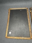 Pair Antique School Slate Chalkboard Wood Frame 19th Century