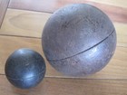 Antique Bocce Turf Yard Bowling Set 8 Balls 4 25    2 5  Jack - 2lb Balls Look