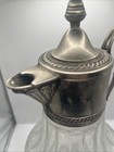 Vintage Diamond Pattern Silver Plated Pitcher Decanter Carafe Made In Italy 10    