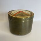 Vintage French Art Deco Metal Powder Puff Trinket Music Box