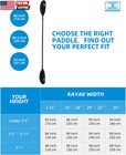 Kayak Paddle 86in 218cm  90 5in 230cm  95in 241cm Alloy Shaft Kayaking Boating C