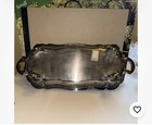 Poole  Vintage Silver Plate Mid-century  Bristol 14    Footed Serving Tray