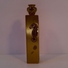 Vintage Brass Seahorse Letter Holder Desk Organizer W Cards Decor
