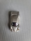 Vtg Silver Metal Sports Car Table Top pocket Torch Lighter