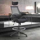 Boliss 400lbs High Back Computer Office Drafting Chair Flip Bls-2818hd  Black 