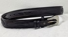 Leegin Black Vintage  1991  Western Style Leather Basket Weave Belt  bin  8 